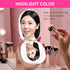 Garnen Portable LED Lighted Flip-Top Mirror Case - White