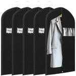 Mber 47" Suit Bag Garment Bag for Travel and Storage, Suit Bags for Hanging Clothes with Zipper & Visible Transparent Window, Garment Bags for Storage Suits,T-shirts, Jackets and Coats