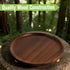 Garnen Kitchen Décor Wooden Tray Acacia Wood Tray for Coffee Table Bathroom Vanity Counter, Round Pedestal Stand Wood Riser Tray Candle Jewelry Holder
