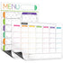 Garnen Reusable Monthly Calendar & Grocery Magnetic Dry Erase Board - 2 Pack