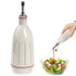 Garnen Ceramic Oil and Vinegar Dispenser Bottle, 500ml Leak-Proof Cruet with Stainless Steel Pour Spout