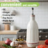 Garnen Ceramic Oil and Vinegar Dispenser Bottle, 500ml Leak-Proof Cruet with Stainless Steel Pour Spout
