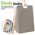 Garnen [2 Pack] Foldable Laundry Hamper Home Organization Bag with Wooden Handles - Gray and Beige