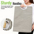 Garnen [2 Pack] Foldable Laundry Hamper Home Organization Bag with Wooden Handles - Gray and Beige