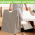 Garnen [2 Pack] Foldable Laundry Hamper Home Organization Bag with Wooden Handles - Gray and Beige