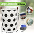 Garnen 80L Large Capacity Foldable Polka Dot Laundry Hamper for Clothes Storage - Black & White