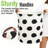 Garnen 80L Large Capacity Foldable Polka Dot Laundry Hamper for Clothes Storage - Black & White