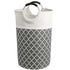 Garnen 70L Large Capacity Handheld Storage Bag, Foldable Laundry Hamper with Aluminum Handle - Gray & White