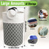Garnen 70L Large Capacity Handheld Storage Bag, Foldable Laundry Hamper with Aluminum Handle - Gray & White