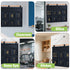 Garnen Weekly Schedule Wall Organizer, 8-Pocket Fabric Hanging Planner, Dark Gray with Gold Text, Wooden Rod