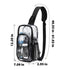 Garnen Clear Crossbody Bags for Stadium Events, Clear Purse Crossbody Sling Bag with Zipper & Adjustable Strap Clear Stadium Approved See Through Bag