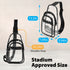 Garnen Clear Crossbody Bags for Stadium Events, Clear Purse Crossbody Sling Bag Clear Stadium Approved See Through Bag with Zipper & Adjustable Strap