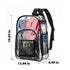 Garnen 17" Clear Backpack for Stadium Events School College Work, Transparent Bag with Zip Closure, Clear Stadium Backpack See Through Bag