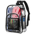 Garnen 14" Clear Backpack for Stadium Events School Work, Transparent Bag with Zip Closure & Mesh Pockets, Clear Stadium Backpack See Through Bag