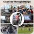 Garnen 14" Clear Backpack for Stadium Events School Work, Transparent Bag with Zip Closure & Mesh Pockets, Clear Stadium Backpack See Through Bag