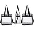 Garnen Clear Tote Bag Shoulder or Crossbody with Zipper 12x6x12, Clear See Through for Travel and Stadium Approved