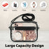 Garnen Clear Bag for Stadium Events, Clear Purse Crossbody Bags, Clear Stadium Approved Bags See Through Bag With Zipper and Adjustable Strap