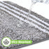Garnen Striped Microfiber Bath Mat, Soft Absorbent Non-Slip Quick-Dry Rug, Gray & White