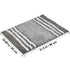 Garnen Striped Microfiber Bath Mat - White Striped Non-Slip Rug, 50x80 cm - Gray