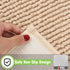 Garnen Tufted Microfiber Bath Mat - Textured Non-Slip Design, 50x80 cm