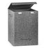 Garnen Laundry & Storage Basket with Lid, Sleek Rectangular Portable Hamper with Handles, Grey