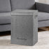 Garnen Laundry & Storage Basket with Lid, Sleek Rectangular Portable Hamper with Handles, Grey