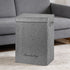 Garnen Laundry & Storage Basket with Lid, Sleek Rectangular Portable Hamper with Handles, Grey