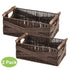 Garnen 2-Pack Woven Storage Baskets with Handles, Natural Wicker