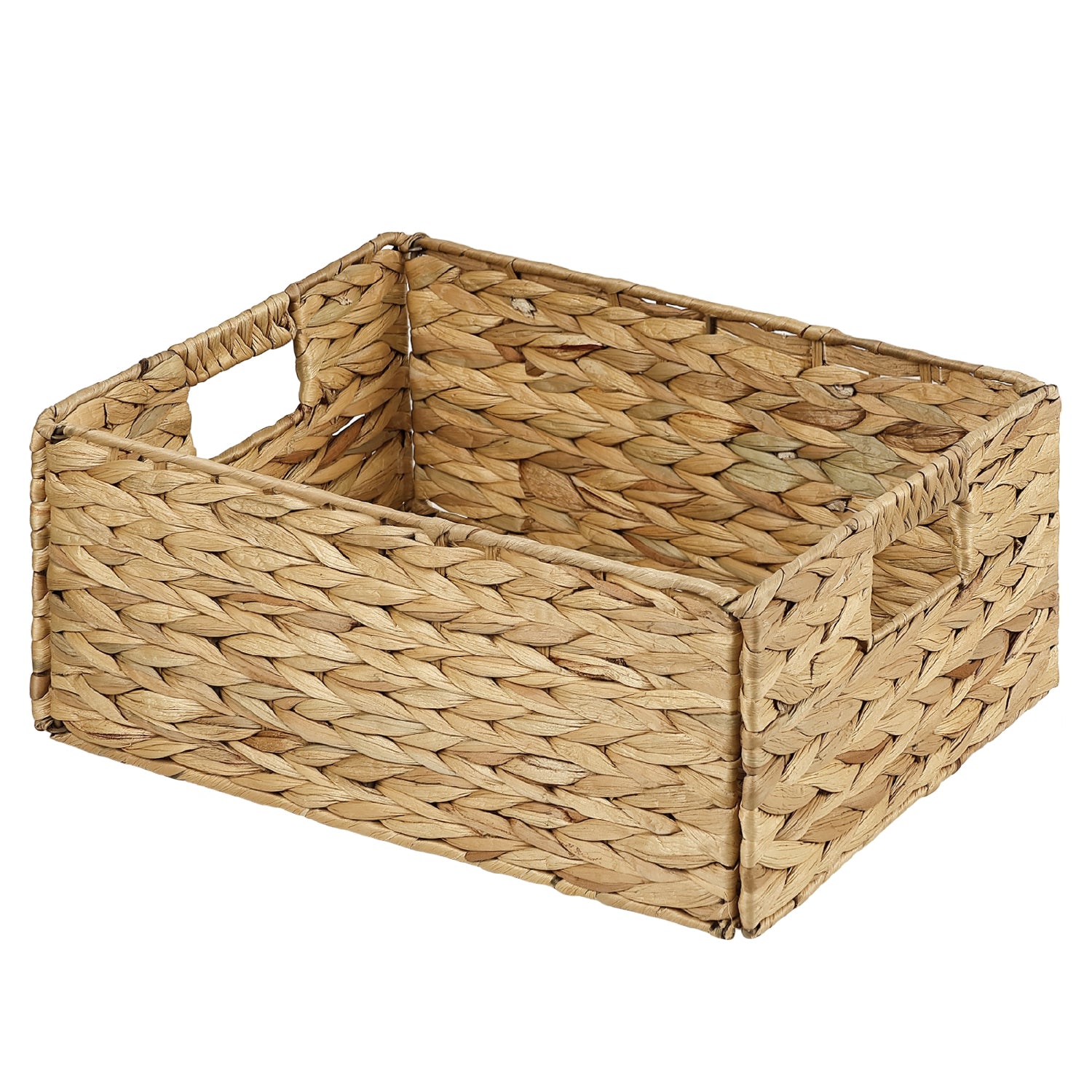Garnen Foldable Organizer Storage Basket, Wicker with Handles (38x28x16cm)