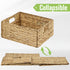 Garnen Foldable Organizer Storage Basket, Wicker with Handles (38x28x16cm)