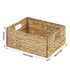 Garnen Foldable Organizer Storage Basket, Wicker with Handles (38x28x16cm)