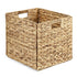 Garnen Foldable Square Organizer Storage Basket, Wicker with Handles (30x30x30cm)