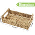 Garnen Storage Wicker Basket, Slim Design with Handles Natural Woven