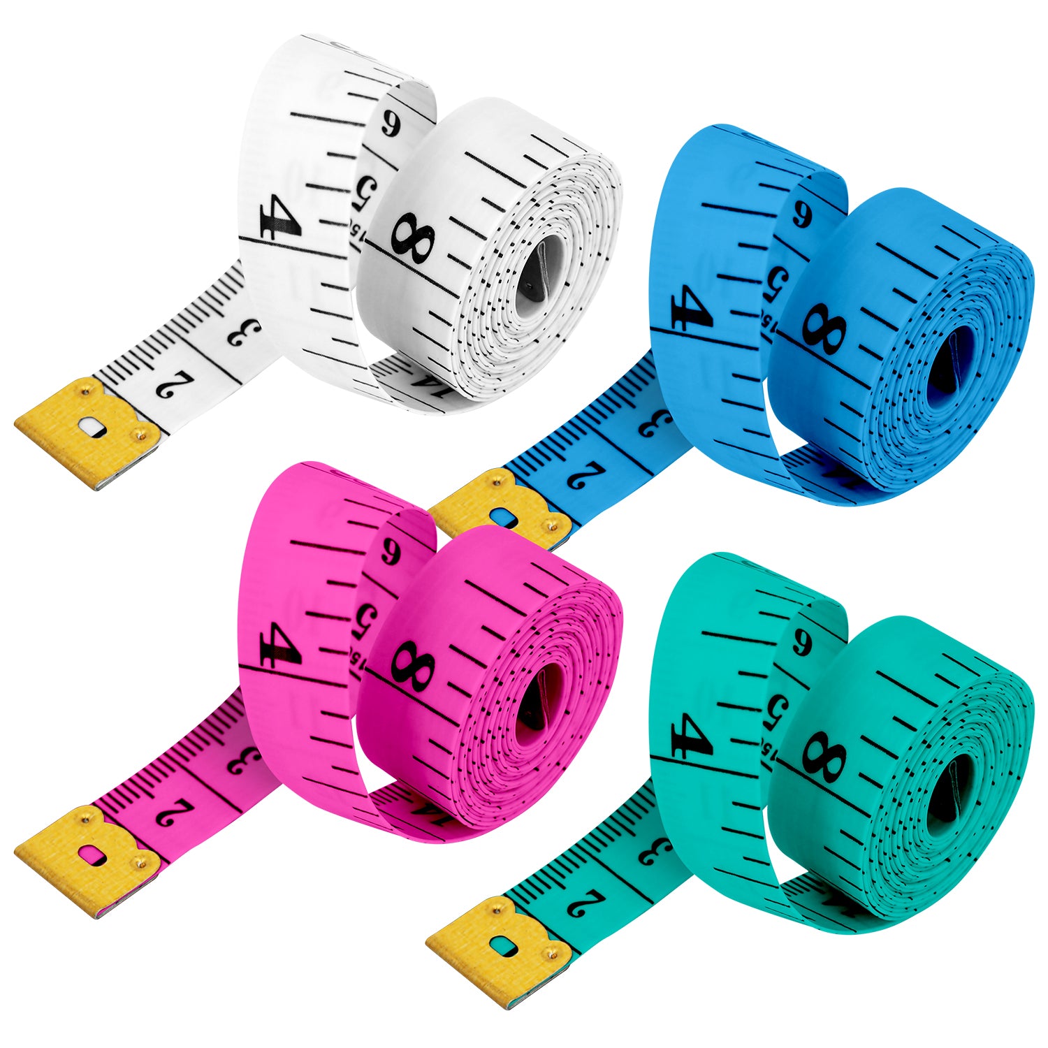 Garnen 4 Pack Body Measuring Tape Body Tape Measure, Soft Flexible Measuring Tape for Body Measurements Sewing Fabric Clothing, Tailor Measuring Tape