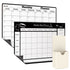 Garnen 2 Pack Dry Erase Monthly & Weekly Planner with Small Magnetic Storage Organizer, 16.9 x 13" Reusable Boards, White