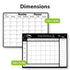 Garnen 2 Pack Dry Erase Monthly & Weekly Planner with Small Magnetic Storage Organizer, 16.9 x 13" Reusable Boards, White