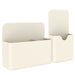 Garnen 2 Pack Magnetic Storage Organizer Set with Small and Large Holders, Portable School & Office Supply Caddy, White