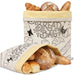 Garnen Beeswax Bread Bags for Homemade Bread, Reusable Eco-Friendly Food Storage Wrap Pouches, Beige