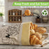 Garnen Beeswax Bread Bags for Homemade Bread, Reusable Eco-Friendly Food Storage Wrap Pouches, Beige
