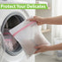 Garnen 7 Pack Mesh Laundry Bags with Zipper for Delicates, Reusable Wash Bags for Bras, Underwear & Baby Clothes, White