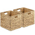 Garnen Foldable Square Organizer Storage Basket, Wicker with Handles (30x30x30cm)