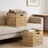 Garnen Foldable Square Organizer Storage Basket, Wicker with Handles (30x30x30cm)