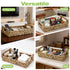 Garnen Storage Wicker Basket, Slim Design with Handles Natural Woven