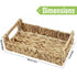 Garnen Storage Wicker Basket, Slim Design with Handles Natural Woven