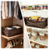 Garnen 15-Inch Woven Storage Baskets with Handles, Natural Wicker