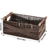 Garnen 15-Inch Woven Storage Baskets with Handles, Natural Wicker