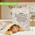 Garnen Beeswax Bread Bags for Homemade Bread, Reusable Eco-Friendly Food Storage Wrap Pouches, Beige