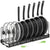 Garnen Pots and Pans Organizer Rack, Expandable Kitchen Cabinet & Countertop Storage for Cookware, Lids & Baking Trays