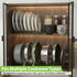 Garnen Pots and Pans Organizer Rack, Expandable Kitchen Cabinet & Countertop Storage for Cookware, Lids & Baking Trays