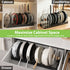 Garnen Pots and Pans Organizer Rack, Expandable Kitchen Cabinet & Countertop Storage for Cookware, Lids & Baking Trays